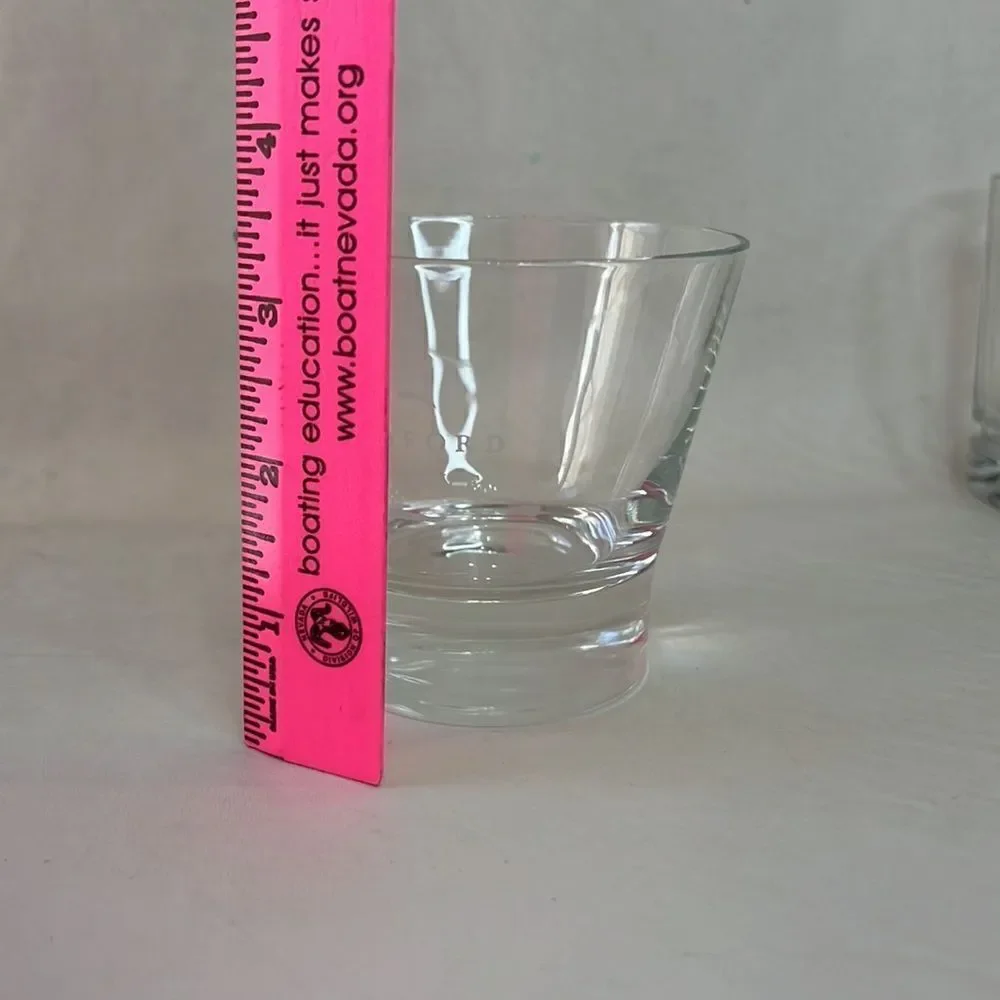 Woodford Reserve Rocks Glass 8 Oz White Writing Heavy Bottom 3 1/2 Inches Round
